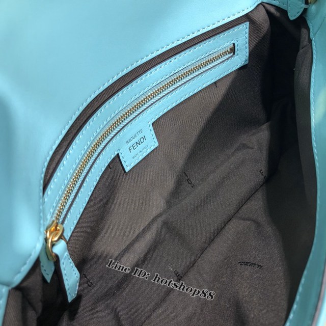 FENDI精品女包 芬迪BAGUETTE中號羊皮手袋 Fendi 0191M迷你肩背斜挎包 fdzg2533